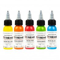 Xtreme Ink - Neon Colour Set - 5 x 30 ml / 1 oz