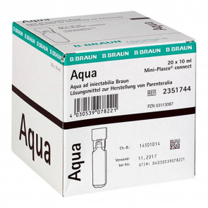 Braun - Mini-Plasco® - Sterile Water Mixing Solution - Box of 20 x 10 ml