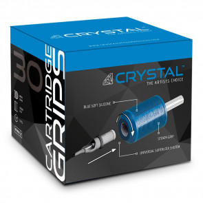 Crystal Disposable Cartridge Grips - 30 mm - Box of 15
