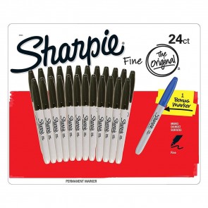 Sharpie - Fine Point Black Set - Pack of 24 + 1