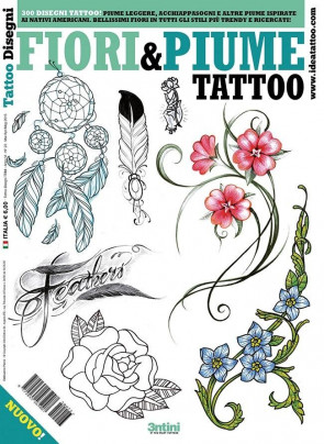 3ntini - Tattoo Flash Drawings ''Fiori & Piume''